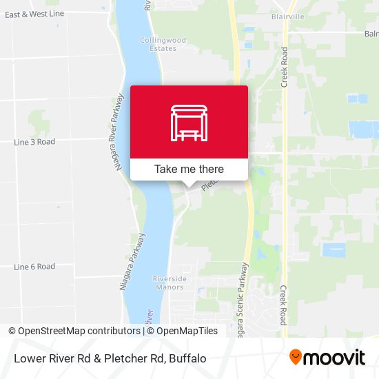 Lower River Rd & Pletcher Rd map