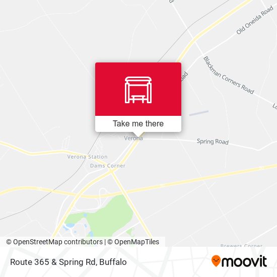 Route 365 & Spring Rd map