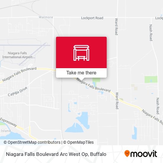 Mapa de Niagara Falls Boulevard Arc West Op