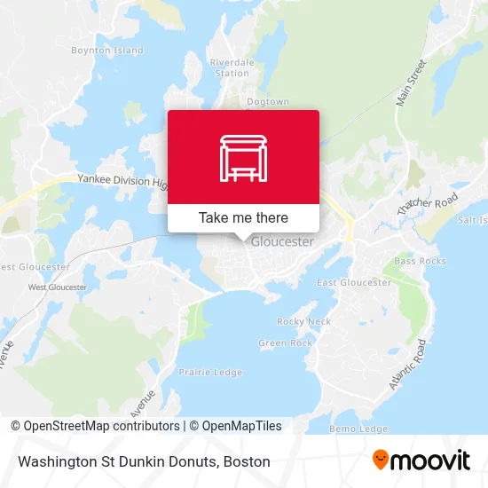 Washington St Dunkin Donuts map