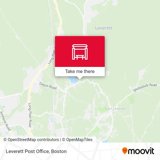 Leverett Post Office map
