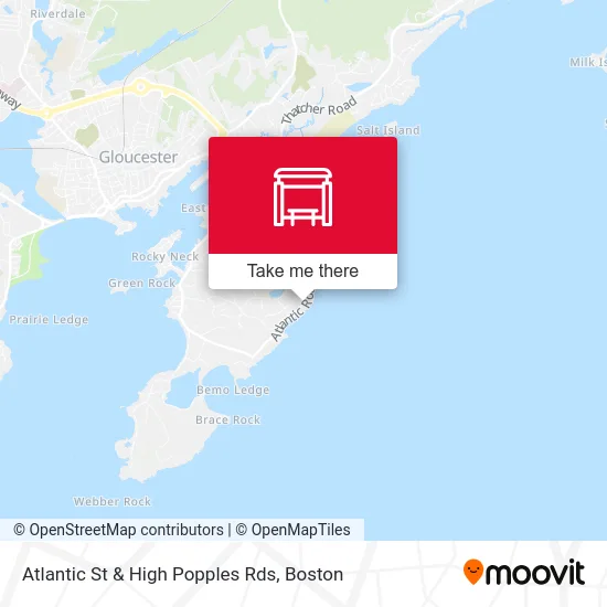 Atlantic St & High Popples Rds map