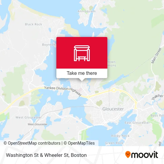 Washington St & Wheeler St map