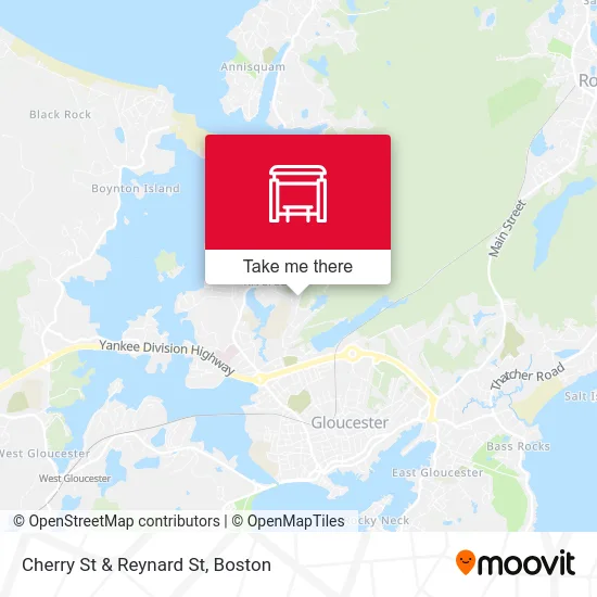 Cherry St & Reynard St map