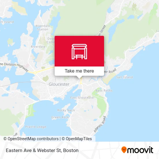 Eastern Ave & Webster St map