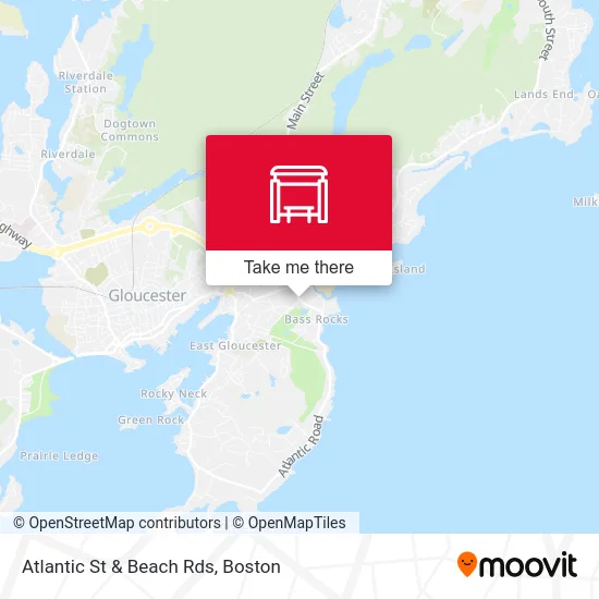 Atlantic St & Beach Rds map