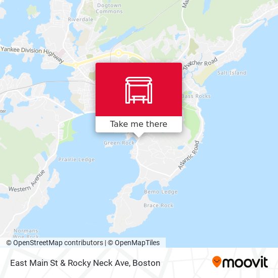 Mapa de East Main St & Rocky Neck Ave