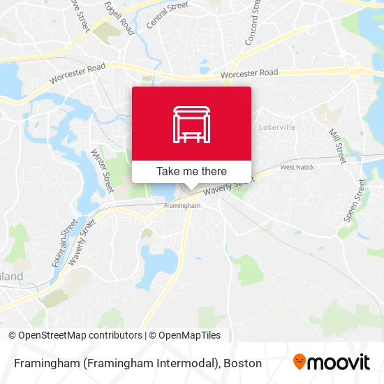 Mapa de Framingham (Framingham Intermodal)