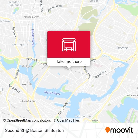 Second St @ Boston St map