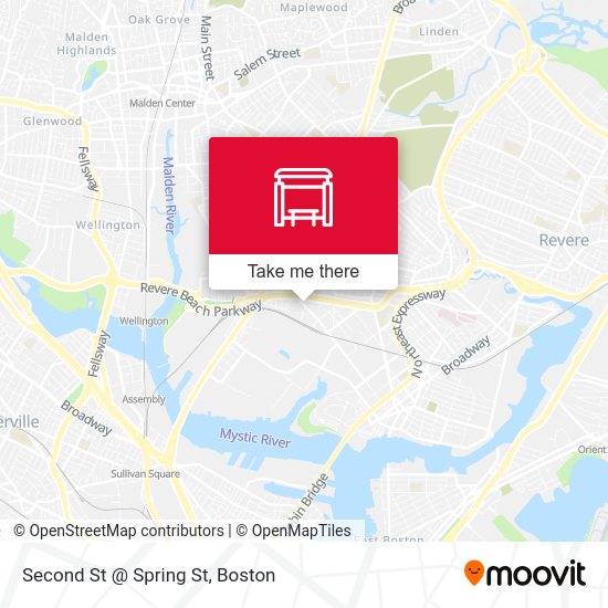 Second St @ Spring St map