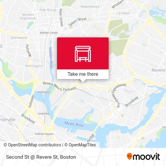 Mapa de Second St @ Revere St