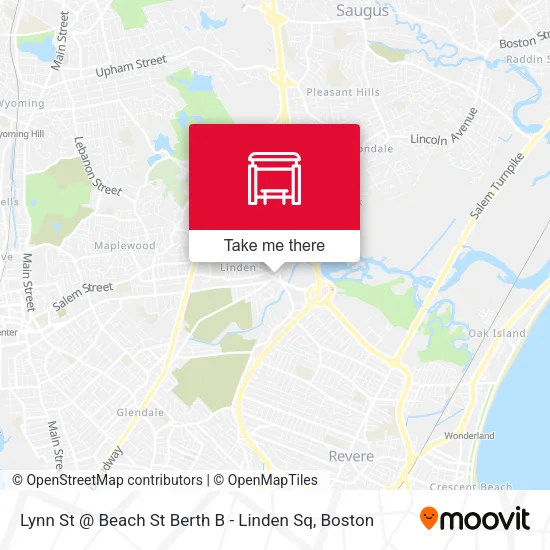 Lynn St @ Beach St Berth B  - Linden Sq map