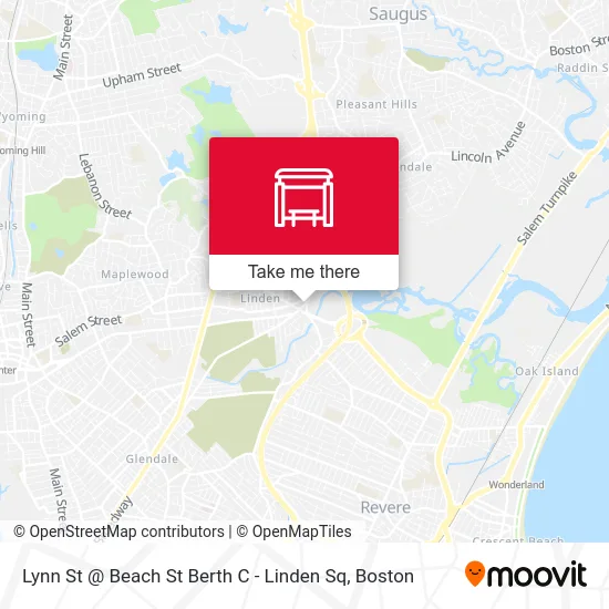 Lynn St @ Beach St Berth C - Linden Sq map