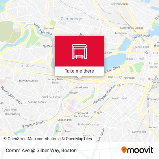 Comm Ave @ Silber Way map