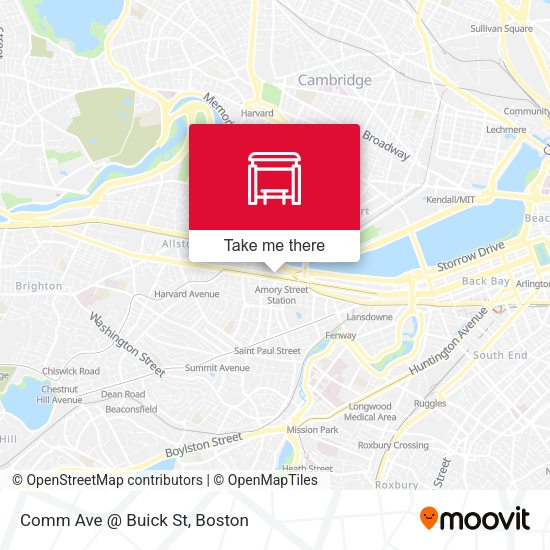 Comm Ave @ Buick St map