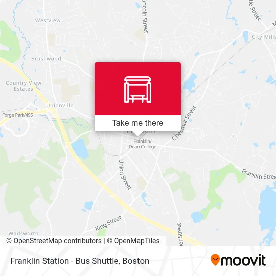 Franklin Station - Bus Shuttle map