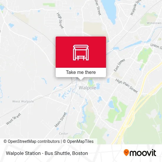 Walpole Station - Bus Shuttle map