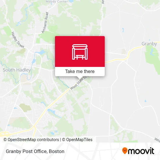 Granby Post Office map