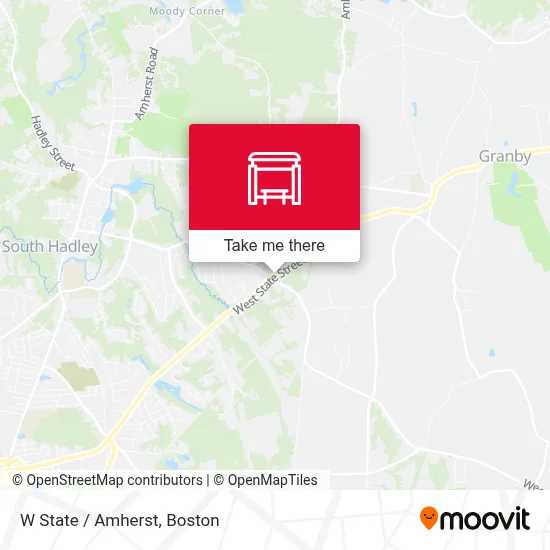 W State / Amherst map