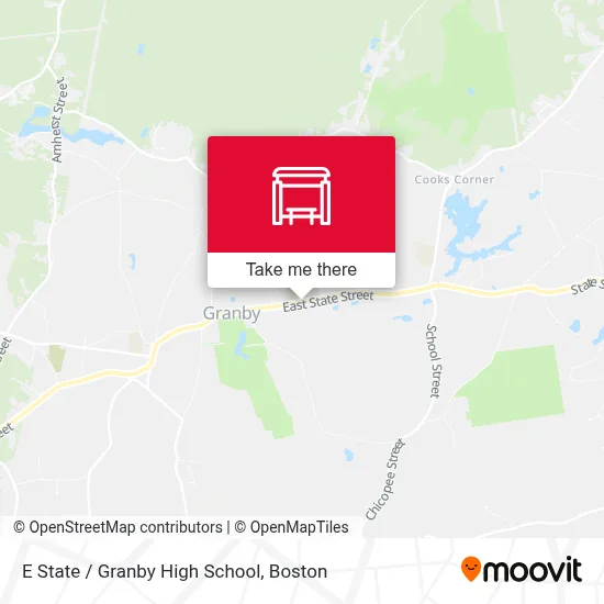 E State / Granby High School map