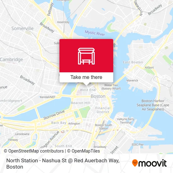 North Station - Nashua St @ Red Auerbach Way map