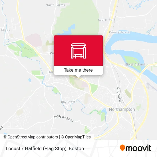 Locust / Hatfield (Flag Stop) map