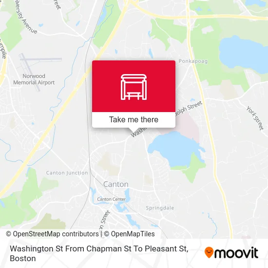 Washington St From Chapman St To Pleasant St map