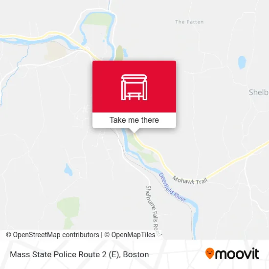 Mass State Police Route 2 (E) map