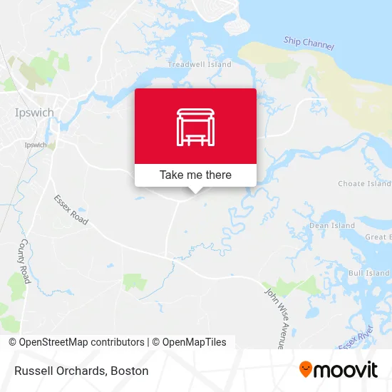 Russell Orchards map