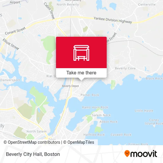 Beverly City Hall map