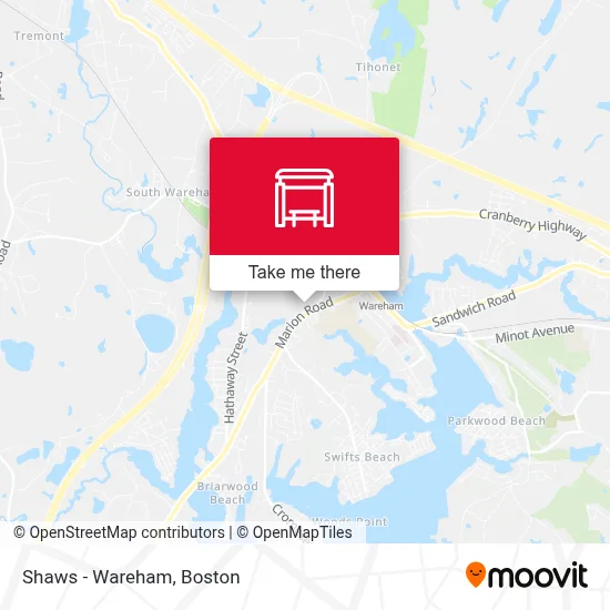 Shaws - Wareham map