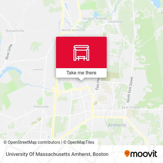 University Of Massachusetts Amherst map