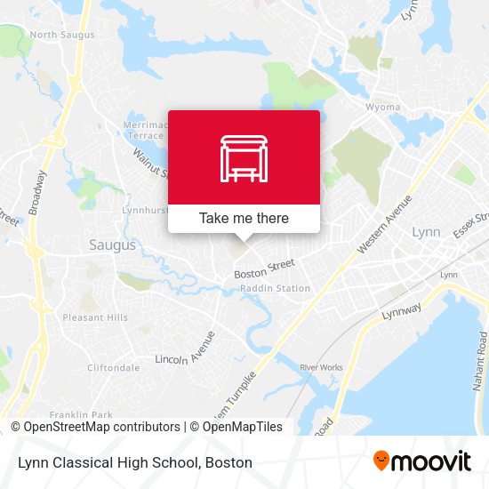 Lynn Classical High School map