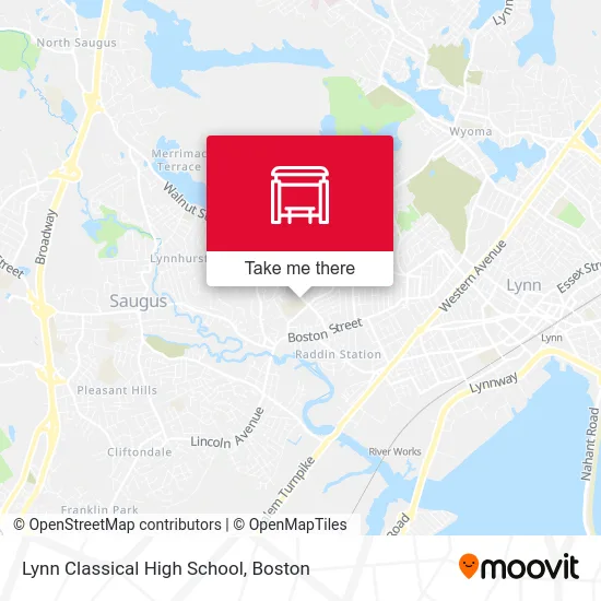 Lynn Classical High School map