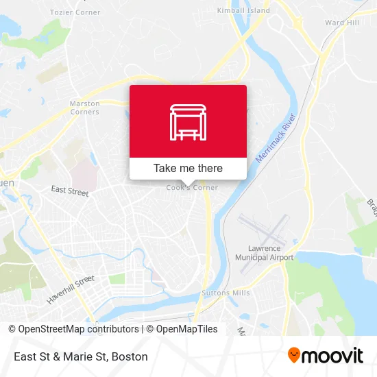 East St & Marie St map