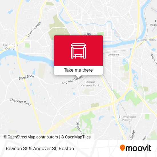 Beacon St & Andover St map