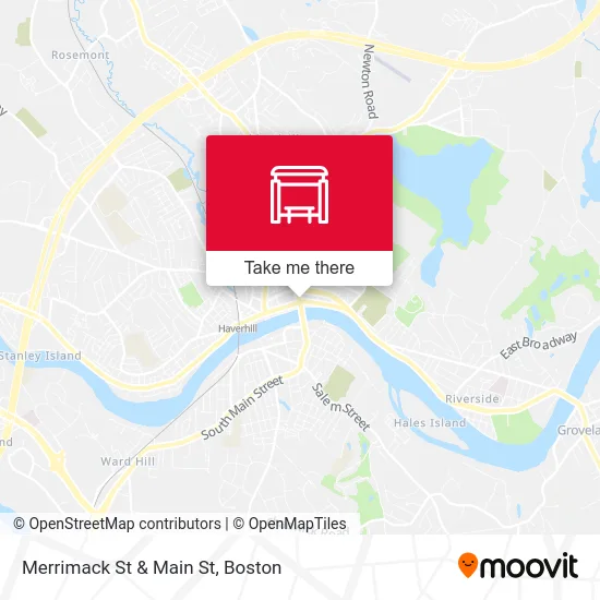 Merrimack St & Main St map