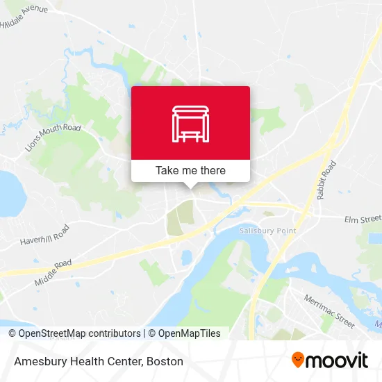 Amesbury Health Center map