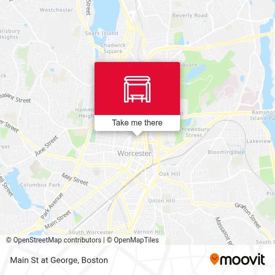 Main St at George map