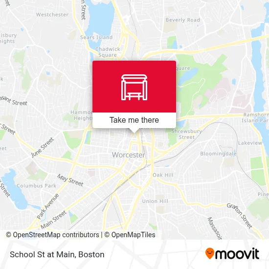 School St at Main map