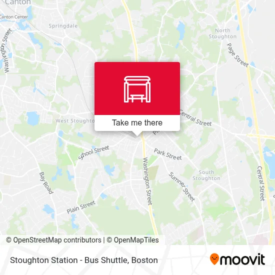 Stoughton Station - Bus Shuttle map