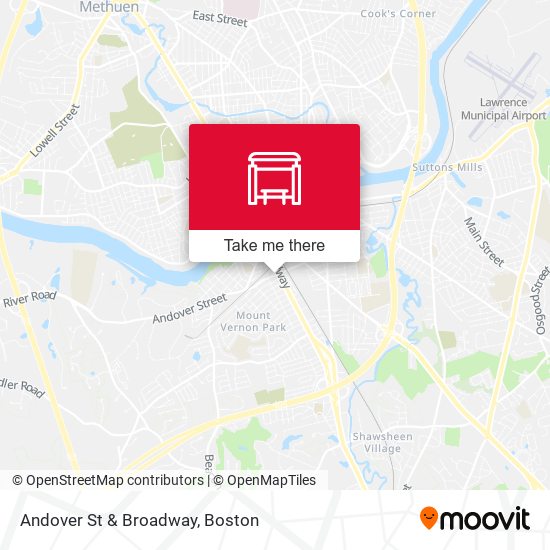 Andover St & Broadway map