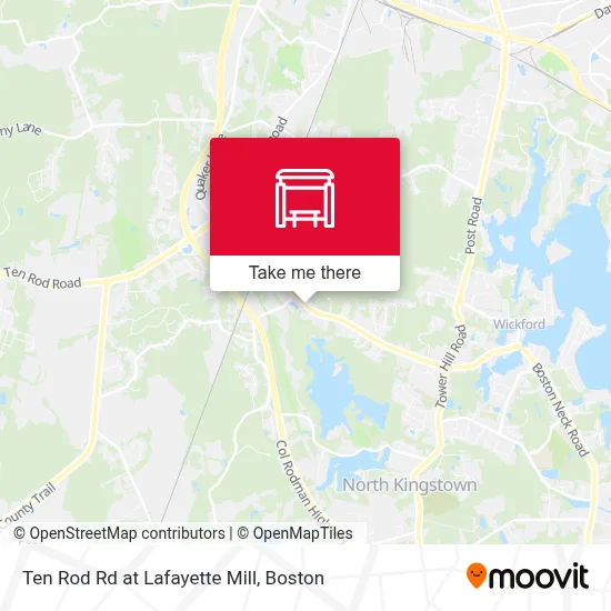 Ten Rod Rd at Lafayette Mill map
