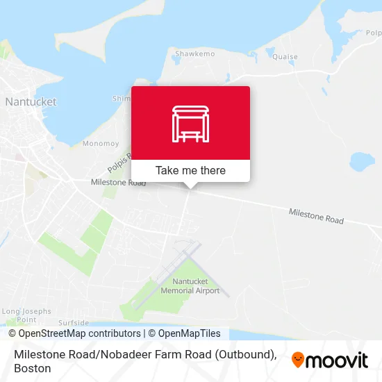 Milestone Road / Nobadeer Farm Road (Outbound) map