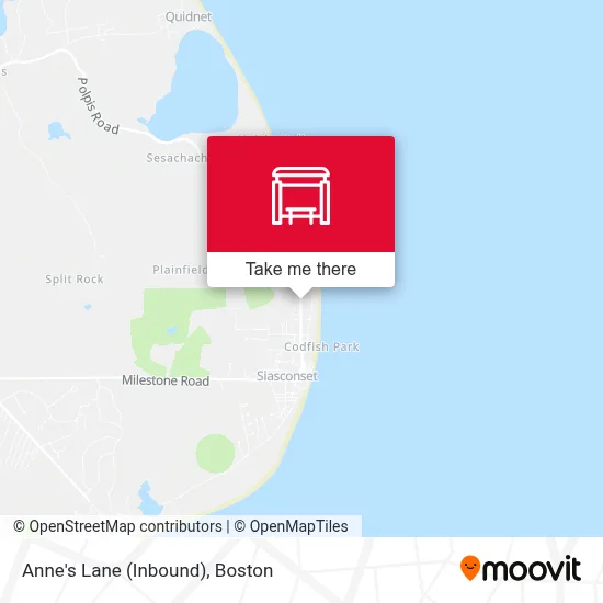 Anne's Lane (Inbound) map