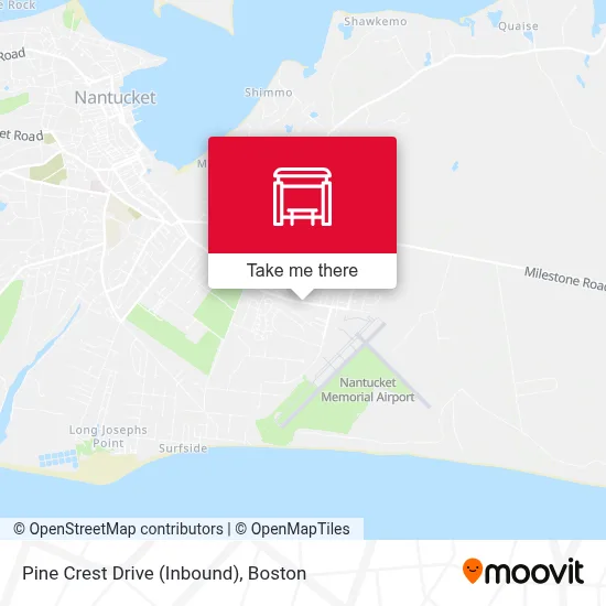 Pine Crest Drive (Inbound) map