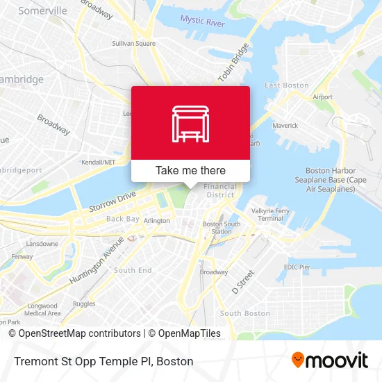 Tremont St Opp Temple Pl map