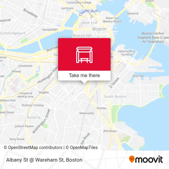 Albany St @ Wareham St map
