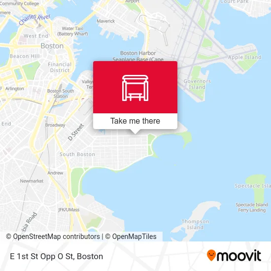 E 1st St Opp O St map