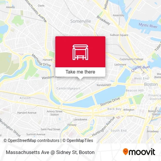 Massachusetts Ave @ Sidney St map